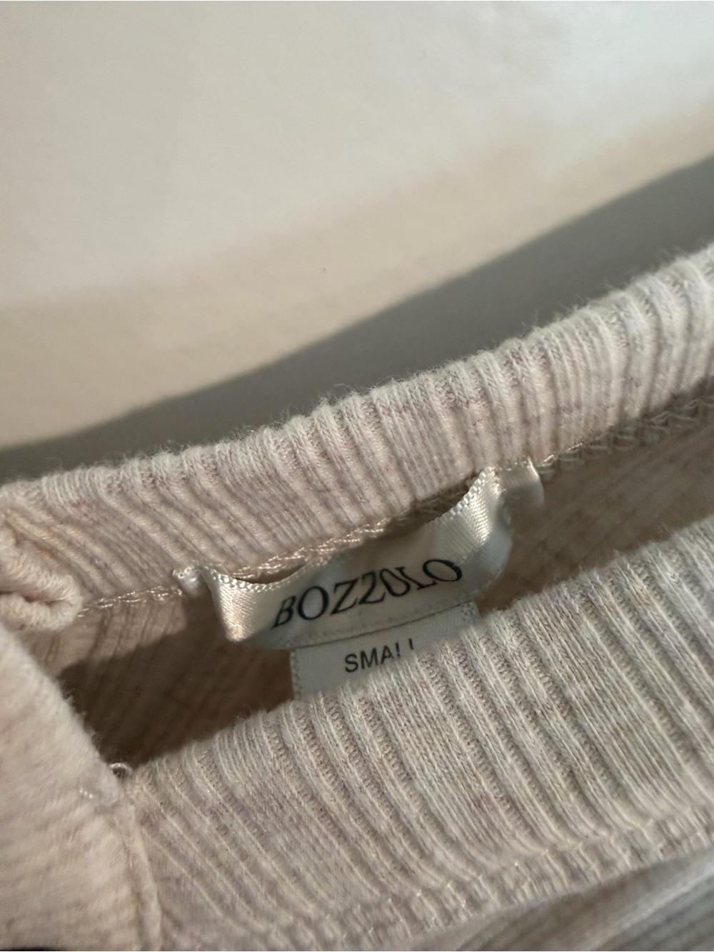 Bozzolo Ribbed Button-Front Tank Bodycon Dress Beige Small - Picture 5 of 5